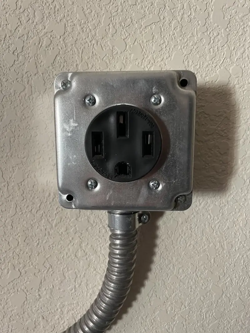 NEMA 14-50 outlet installed for Smart Home Electrical in Hudson